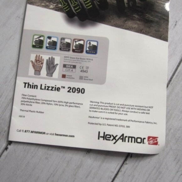 HexArmor Men's Size 7 S Work Gloves Cut Puncture Resistant Rubber Coated - Picture 9 of 10